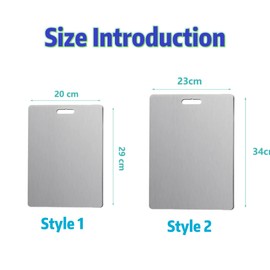 Will Like Stainless Steel Chopping Boards, Kitchen Board, Stainless Steel, Chopping Boards Kitchen Accessories, Chopping Boards Dishwasher Safe (34 x 23 cm) (34 x 23 cm (316))