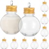 Ciieeo 10pcs Bulb Shaped Portable Clear Bottles Airtight Juice Milk