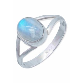 Women's Ring 925 Sterling Silver with Stone Gift, Sterling Silver Gemstone Sterling silver rainbow moonstone gemstone, Moonstone