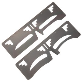 Baluue 2pcs Eyebrow Ruler Brow Template Eyebrow Stamp Stencil Makeup Stuff Eyebrow Guide Ruler Eyebrow Shaping Stencil Eyebrow Tracer Brow Stencil Ruler Eyebrow Stencil Stainless Steel