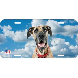 NOSTALGIC TAGS GREAT DANE BRINDLE FACE CAN PERSONALIZE NOVELTY METAL LICENSE PLATE I - B