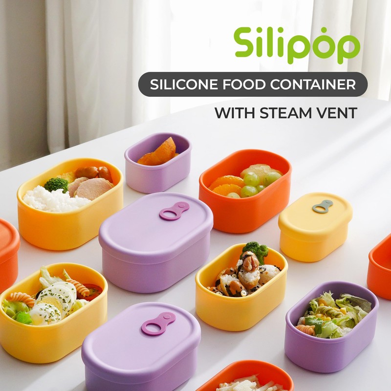 Premium Korean-Made Silicone Airtight Food Container with Steam Vent –