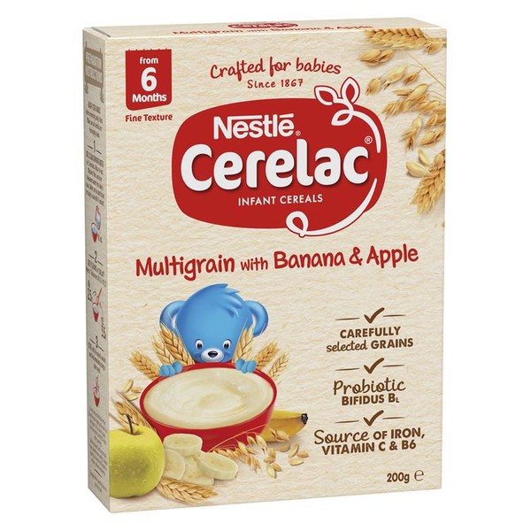 Nestle CERELAC Multigrain with Banana & Apple Baby Cereal Stage 3 – 200g
