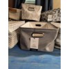 Mainstays Natural Canvas Storage Basket with Handles Multifunctiona