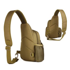 Sling Bag Backpack Crossbody Shoulder Chest Pack for Men Women Travel Outdoor Business Laptop Cycling Hunting Hiking Camping Rucksack Daypack Day Pack Pouch Khaki