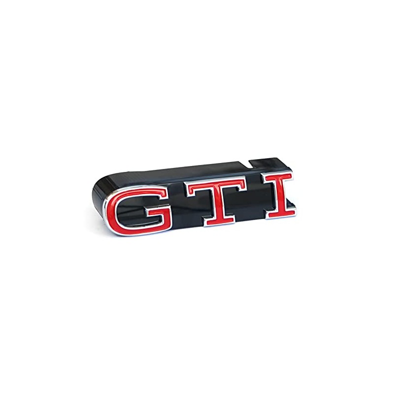 Volkswagen 1S0853679CKRR Lettering GTI Radiator Grille Emblem Logo Sign, Chrome/Red