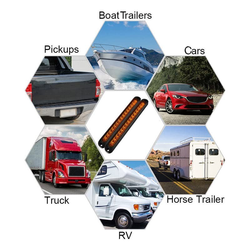 2X 15 LED Tail Light Trailer Truck Caravan UTE Reverse