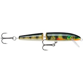 Rapala - Jointed Fishing Lure - Fishing Accessories Made of Balsa Wood - Freshwater Spinning Bait - Floating - Running Depth: 1.2-2.4m - Size: 11cm / 9g - Made in Estonia - Live Perch