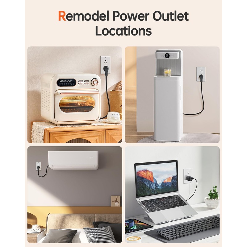 ELECPOW in-Wall Outlet Relocation Kit & Recessed TV Outlet Box