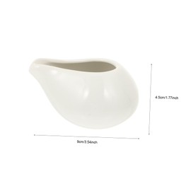 Ipetboom Ceramic Sauce Pitcher Western Style Jug Handle Design for Sauces Gravy Dressings High End Restaurants Home Use