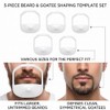 Beard Shaping Template Set, 5 Grooming Tools for Mustache and