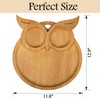 Owl-Shaped Wooden Charcuterie Board, 12" Cheese & Meat Platter, Large