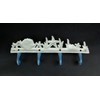 Zeckos Enchanting Blue and White Cast Iron Seahorse Nautical Sea