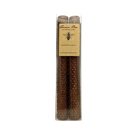 Queen Bee Natural Beeswax Glitter Candles Boxed Set of 2 - Bronze