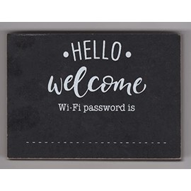 Wi-Fi WiFi Password Sign Refrigerator Magnet - Vrbo Rental Proprieties - Hello Welcome Wi-Fi Password is... WiFi Sign for Offices, Businesses, Restaurants, Employees, Guests, Home, etc.