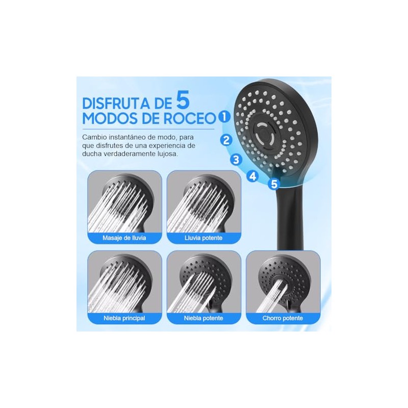 Ejoyous Cabezal de ducha de lluvia de 10 pulgadas y