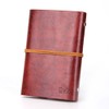 Vintage Red Brown PU Leather Cover Loose Leaf Blank Notebook