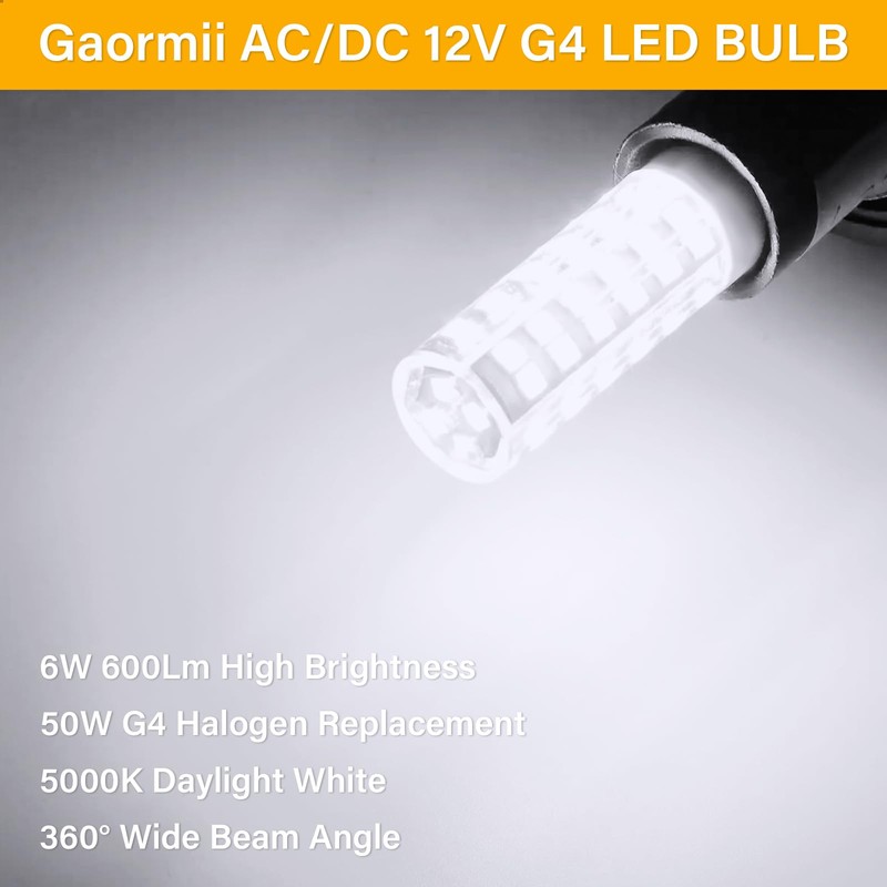 G4 LED Bulb JC Type Bi-Pin Base Light Bulbs 6W