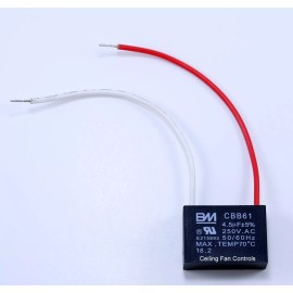 New Tech CEILING FAN CAPACITOR CBB61 4.5uf 250VAC     BEST CAPACITOR