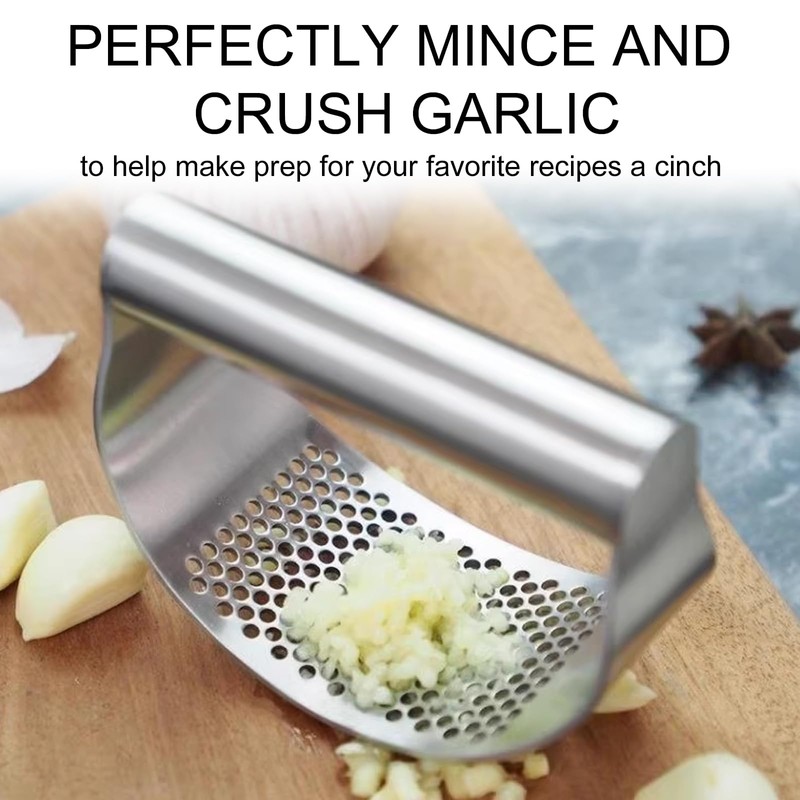 Garlic Press Rocker Heavy Duty Stainless Steel Garlic Mincer Garlic