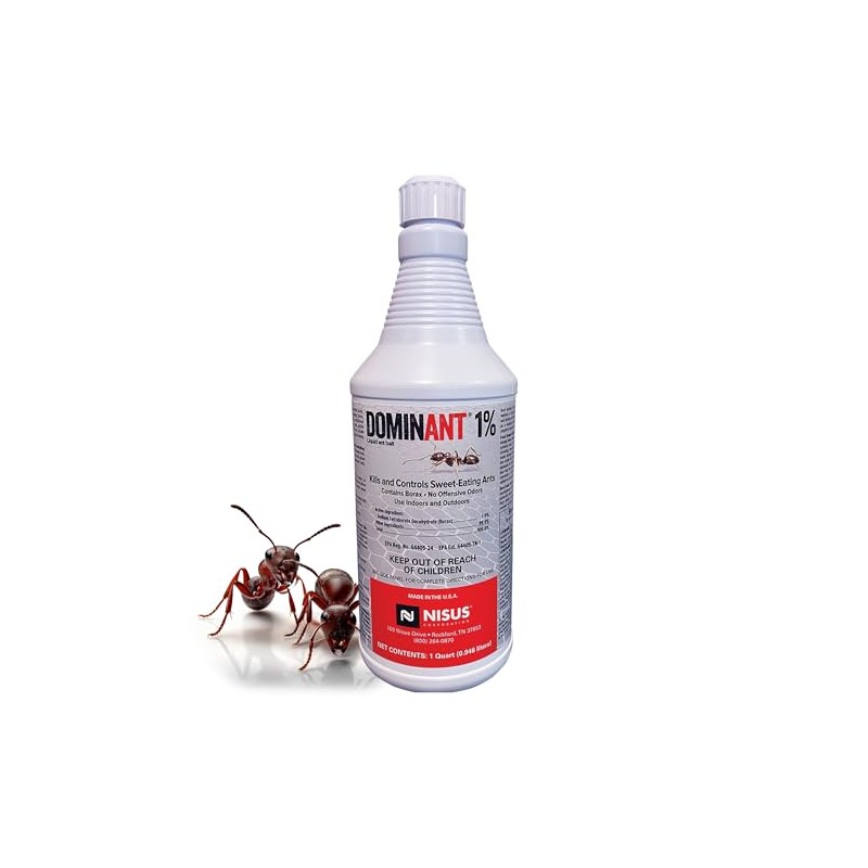 Dominant 1% Liquid Ant Bait, Borax-Based Formula, Attracts and eliminates