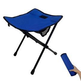 LIFEWITHCAMP Camping Stool Lightweight Small Folding Chair 13 Inch Portable Folding Stool for Outdoor Walking Hiking Fishing 400 LBS (Stool-Blue)