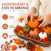 120-Piece Fall Harvest Decor Set with Artificial Mini Pumpkins and
