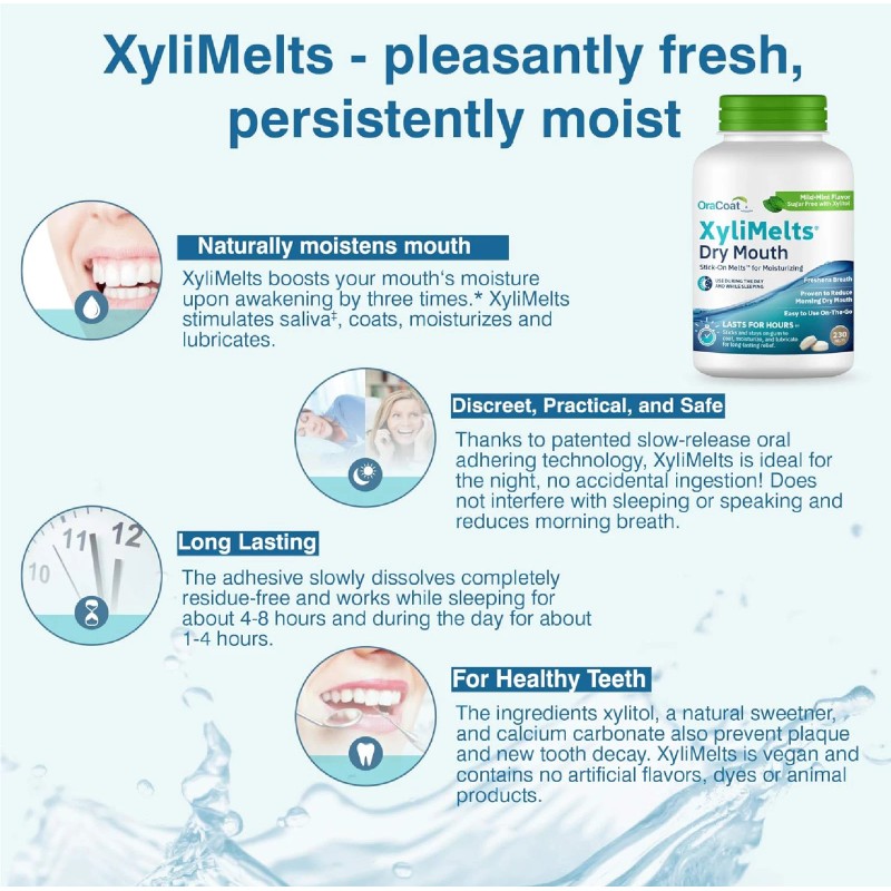 Oracoat XyliMelts for Dry Mouth Night Time or Day -