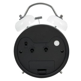 Loud Alarm Twin Bell Alarm Clock – for Heavy Sleepers, Silent Non-Ticking Analog Clock with LED Light, Battery Operated