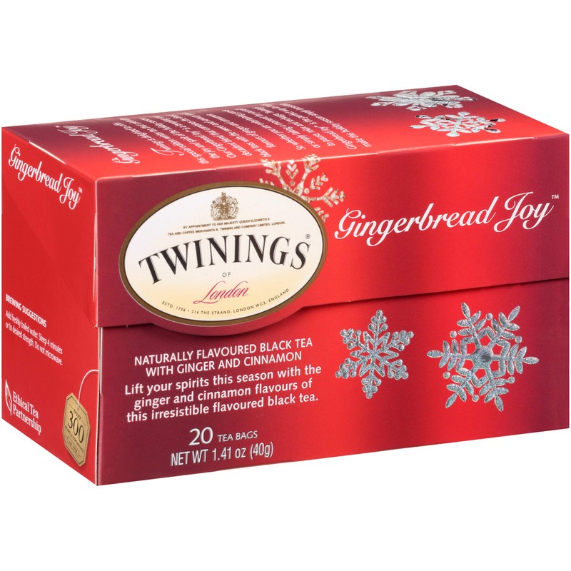 Twinings of London Gingerbread Joy Black Tea Bags, 20 Count