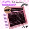 Eyelash Extensions Set, 200 Pieces, Fluffy Artificial Eyelash Clusters, Lashes