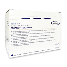 Compresse sterili 7,5x7,5 cm – 100 pezzi Compresse di garza a 8 strati, prive di pelucchi – Tamponi di garza sterili e medicazioni non adesive per bendaggi e cure