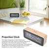 Digital Projection Alarm Clock VA HD Color Screen Wooden Weather