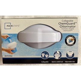 Mainstays Swimming Pool Blue & White Collapsible Floating Tablet Dispenser