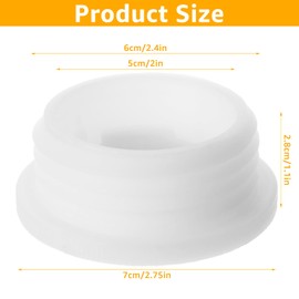 EATHEATY 50 Pcs Bung Cap 2'' Button Plug Plastic Bung Hole Caps with Silicone Gasket, Coarse Thread Barrel Caps for Most 15, 30 and 55 Gallon Plastic Drum