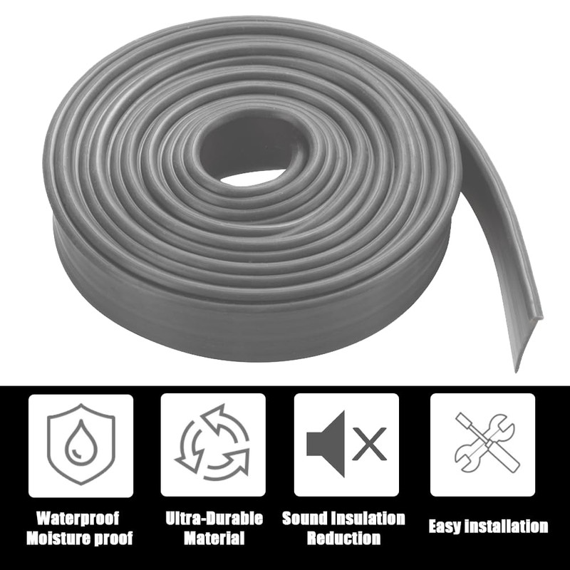 Shower Bottom Waterproof Door Rubber Sweep Trim Black Seal for
