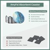 AmyFei Drink Coasters with Holder, Ceramic Drink Coaster Sets of