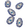 YYlingx 5PCS Blue Rhinestone Patches, Handmade Beaded Rhinestones Evil Eye