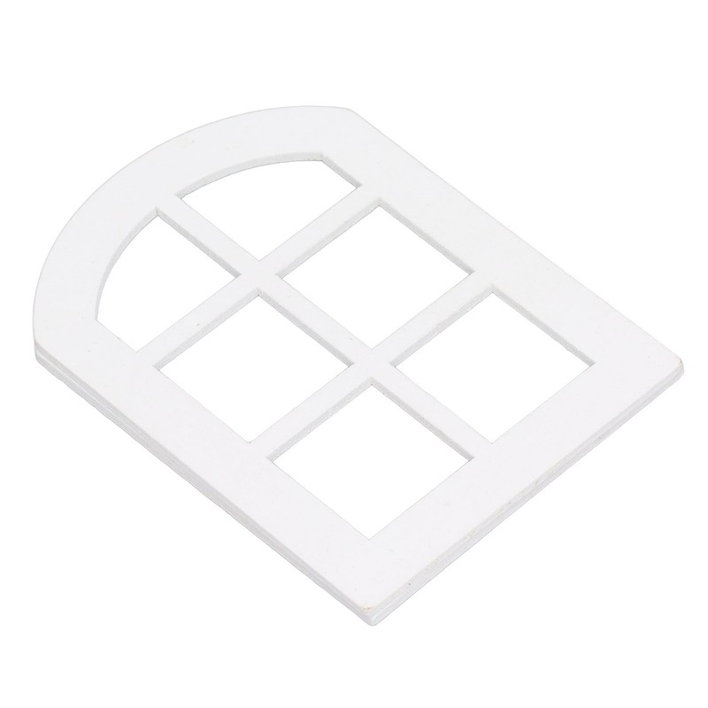 6PCS Dollhouse Windows Miniature Window Frame Ornament 1:12 Scale Dollhouse