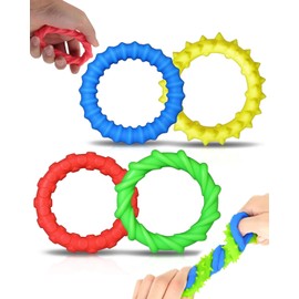 BARRU Pack of 4 Fidget Toys Sensory Bracelets - Anti-Stress Toy for Children, Boys & Girls - Ideal for Stress Relief, Anxiety Management, Autism & ADHD