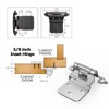 Chibery 10 Pack 3/8 inch Inset Chrome Cabinet Hinges, Semi-Concealed