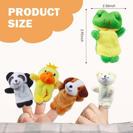 5 PCS Finger Puppets for Kids Ages 3-5 4-8, Mini Plush Animals Baby Finger Puppet Toys, Show Theater Props, Small Prize Box and Bulk Party Favors for Kids