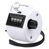 FEBSNOW White Handheld Tally Counter Clicker 4 Digital Number Click