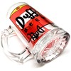 Mean Muggin DUFF Beer Mug - 16oz - The Simpsons Inspired - Thick Quality Clear Glass - Artwork On Both Sides - Giftable Foam Protection
