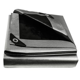 2 m x 2 m Tarpaulin Fabric Tarpaulin 180 g/m² Waterproof Tarpaulin with Eyelets Protective Tarpaulin Boat Tarpaulin Wooden Tarpaulin for Garden Furniture Pool Cover Trampoline Roof Tarpaulin