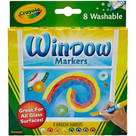 Crayola 58-8165 Washable Window Markers 8 Count