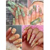 Leelospgt Dijes De Uñas 3d Con Diseño De Rosas Decoración
