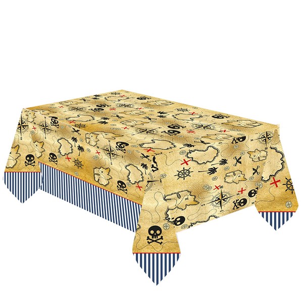 Amscan 9910323 - Treasure Island Pirate Birthday Party Paper Table Cover - 1.8m x 1.2m