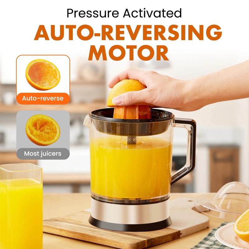 Elite Gourmet ETS740 BPA-Free Electric Citrus Juicer with 2 Cones,