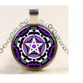 Fashion Jewelry PENTAGRAM CROW WICCA RAVEN OCCULT STAR Pendant Sterling 925 Silver 20" Necklace